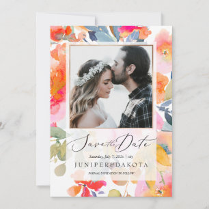 PixDezines Watercolor, Garden Roses Save the Date Invitation