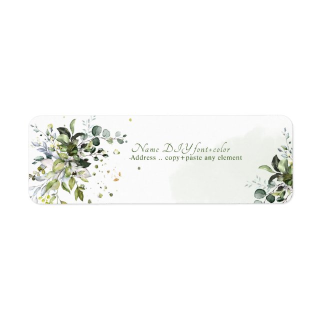 PixDezines Watercolor Greenery Blue Gum Eucalyptus (Front)