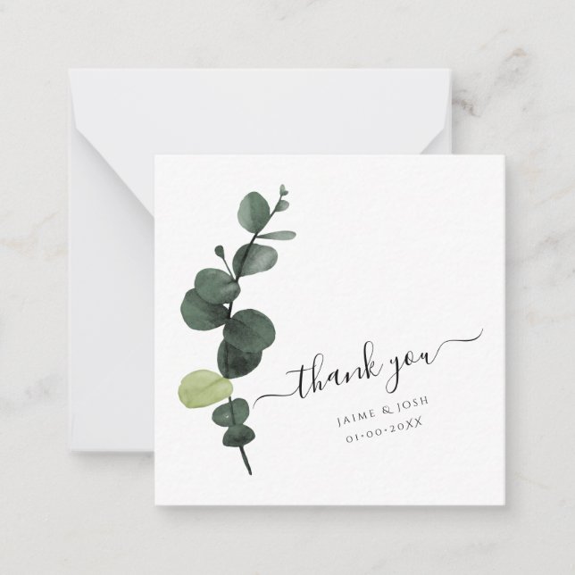 PixDezines Watercolor Lush Green Eucalyptus   Card (Front)