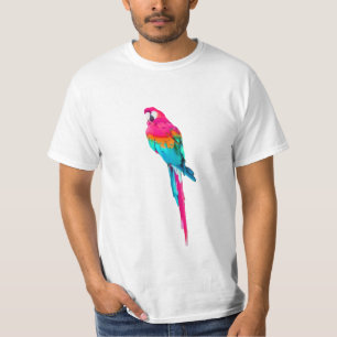 PixDezines watercolor macaw/hot pink T-Shirt