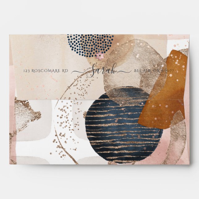 PixDezines Watercolor Modern Abstract Shapes Envel Envelope (Back (Top Flap))