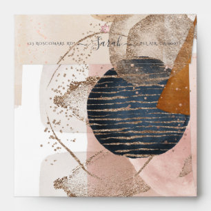 PixDezines Watercolor Modern Abstract Shapes Envelope