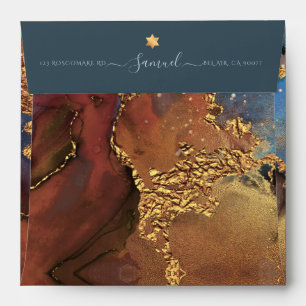 PixDezines Watercolor Modern Galaxy Abstract Envelope