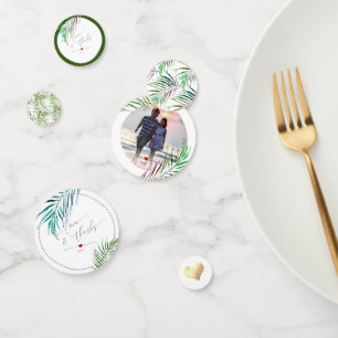 PixDezines Watercolor Palm Fronds Confetti