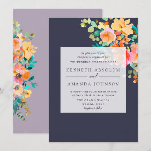 PixDezines Watercolor Patel Roses Invitation