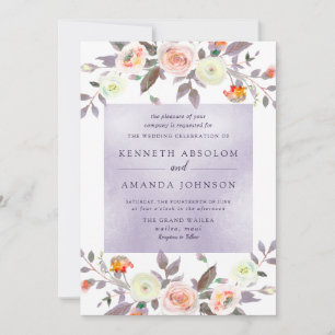 PixDezines Watercolor Patel Roses Peach Cream Invitation