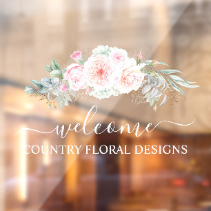 PixDezines Watercolor Peonies Eucalyptus Window Cl Window Cling