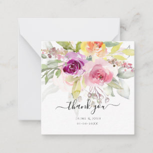 PixDezines Watercolor Plum Summer Roses Card