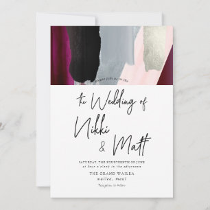 PixDezines watercolor swatch Dahlia Red Blush Invitation