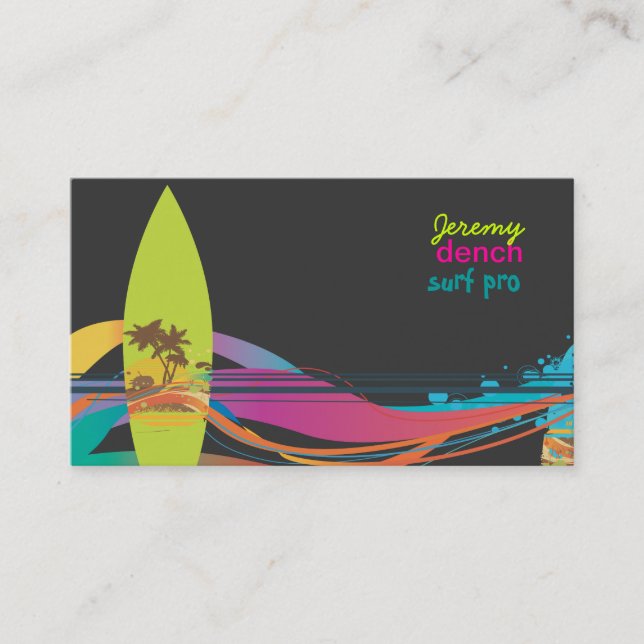 PixDezines Wave Crest Hawaii ♥♥♥♥♥ Business Card (Front)