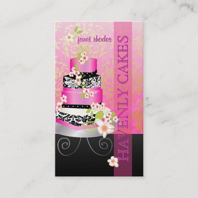 PixDezines wedding cake/Bakery/diy colour Business Card (Front)