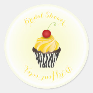 PixDezines wedding cake/bridal shower/DIY Classic Round Sticker