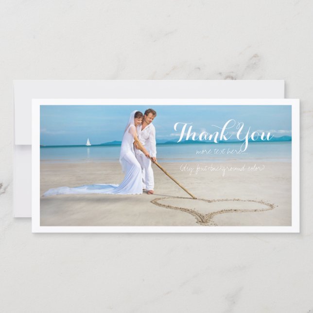 PixDezines wedding photo thank you (Front)