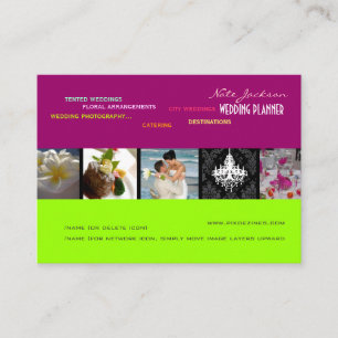 PixDezines wedding planners/diy colours+fonts Business Card