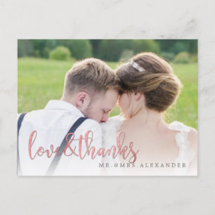 PixDezines Wedding Thank You/Fun Script Postcard