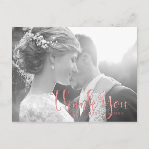 PixDezines Wedding Thank You/Rose Gold Script Postcard