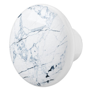 PIXDEZINES WHITE MARBLE+BLUE VEINS CERAMIC KNOB