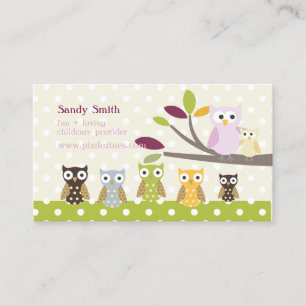 PixDezines Whoot's Daycare Business Card
