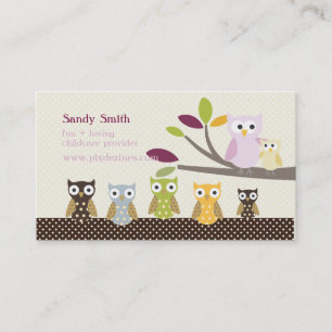 PixDezines Whoot's Daycare Business Card