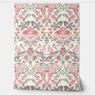 PixDezines William Morris Pink Strawberry Thief Wallpaper