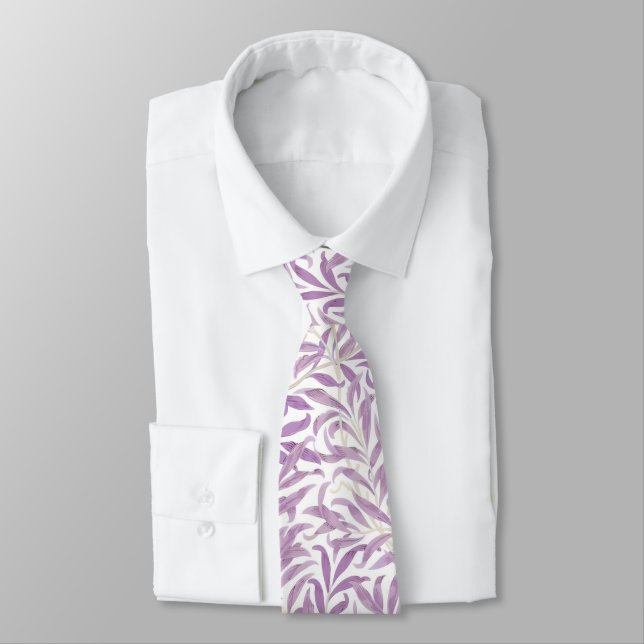PixDezines William Morris Willow Bough Purple Tie (Tied)
