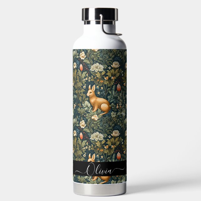PixDezines William Morris Woodland Water Bottle (Left)
