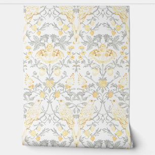 PixDezines William Morris Yellow Strawberry Thief Wallpaper
