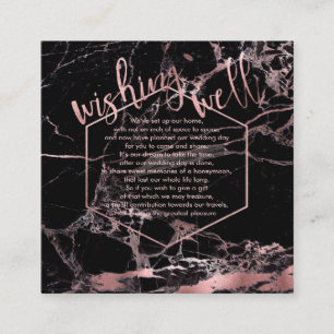 PixDezines Wishing Well/Marble/Black+Rose Gold Enclosure Card