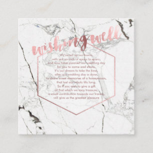 PixDezines Wishing Well/Marble /Faux Rose Gold Enclosure Card
