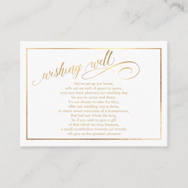 PixDezines Wishing Well/Marble /White+Gold Enclosure Card (Front)