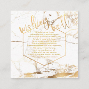PixDezines Wishing Well/Marble /White+Gold Enclosure Card