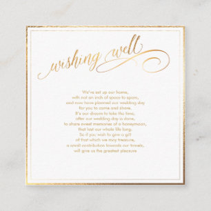 PixDezines Wishing Well/Marble /White+Gold Enclosure Card