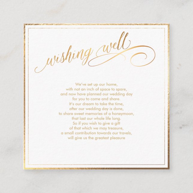 PixDezines Wishing Well/Marble /White+Gold Enclosure Card (Front)