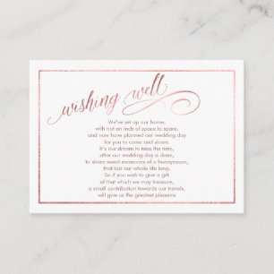 PixDezines Wishing Well/Marble /White+Rose Gold Enclosure Card