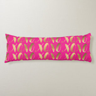 PixDezines XOXO/Faux Gold/DIY background colours Body Pillow