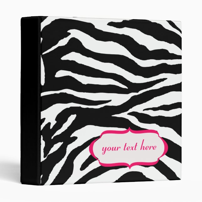 PixDezines Zebra print binders/DIY background! Binder (Front/Spine)