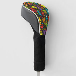Pixel 8bit monsters golf head cover