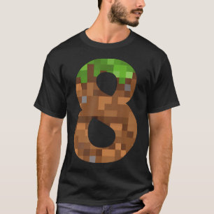 Pixel 8Yr Birthday Number Eight 8 Year Old 8Th Vid T-Shirt