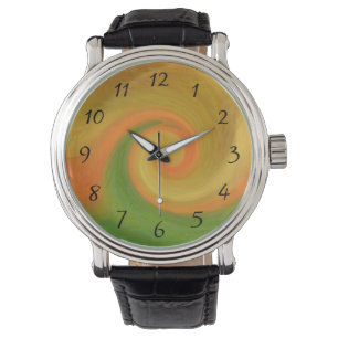 Pixel Abstract Autumn Swirl Watch