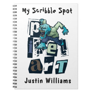 Pixel art and monster custom notebook