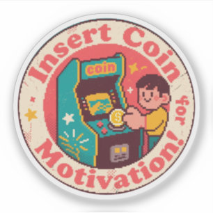 Pixel Art Arcade Coin Badge – Gaming Inspiration
