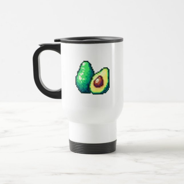 Pixel Art Avocado Mug (Left)