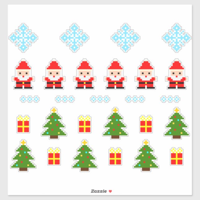 Pixel Art Christmas Set Sticker 2 (Sheet)