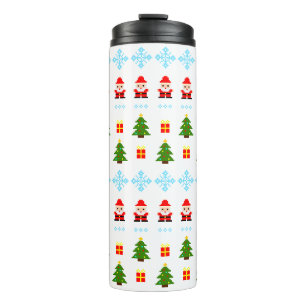 Pixel Art Christmas Thermal Tumbler