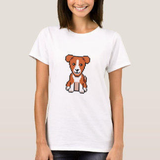 pixel-art-cute-basenji-dog-vector-retro T-Shirt