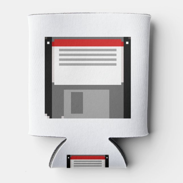 Pixel art floppy disc can cooler (Front)