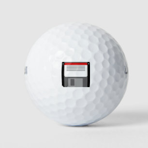 Pixel art floppy disc golf balls