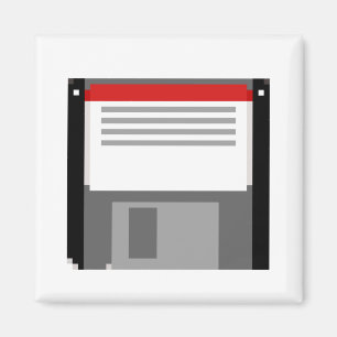 Pixel art floppy disc magnet