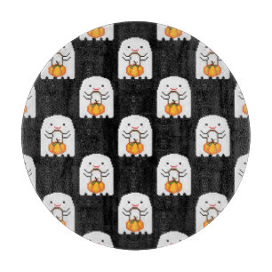 Pixel art ghost: Halloween pattern Cutting Board