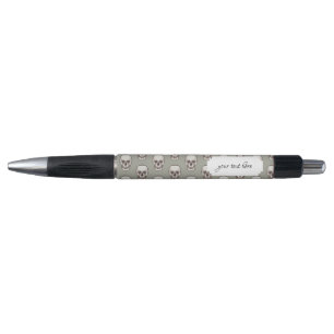 Pixel Art Gothic Spooky Skull Pattern Pen